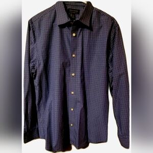 Banana Republic Gingham Dress Shirt Large Quiet Luxury Business Casual